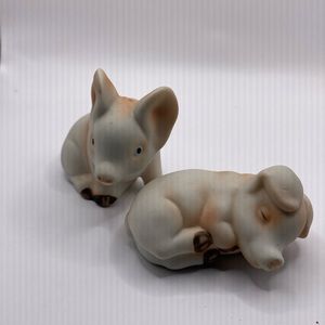 VTG Fairway ceramic baby pig piglets salt and pepper shakers